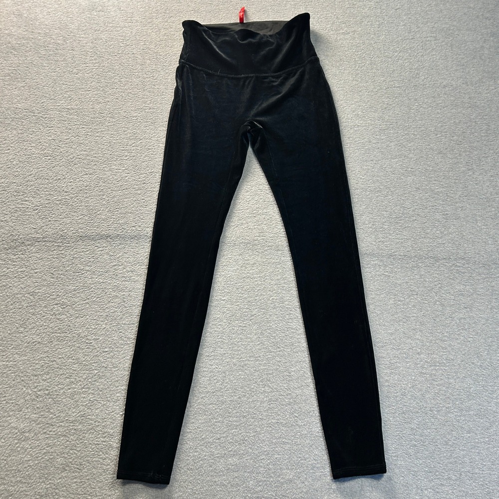 Spanx Compression Leggings Womens Medium Black High Waist Shaping Full Length